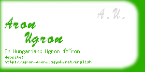 aron ugron business card